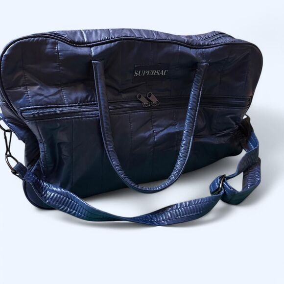 Rate Vintage Navy SUPERSAC Quilted Puffer Duffel Bag - Picture 1 of 4